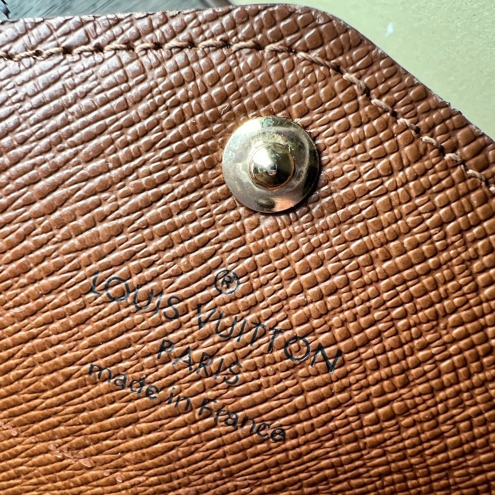Authentic Louis Vuitton Brown and Gold Monogram Wallet on Chain - Picture 3 of 11